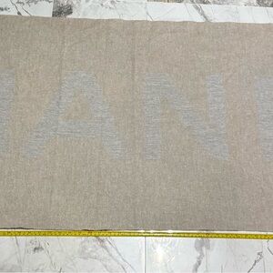 CHANEL Taupe and Light Gray Scarf